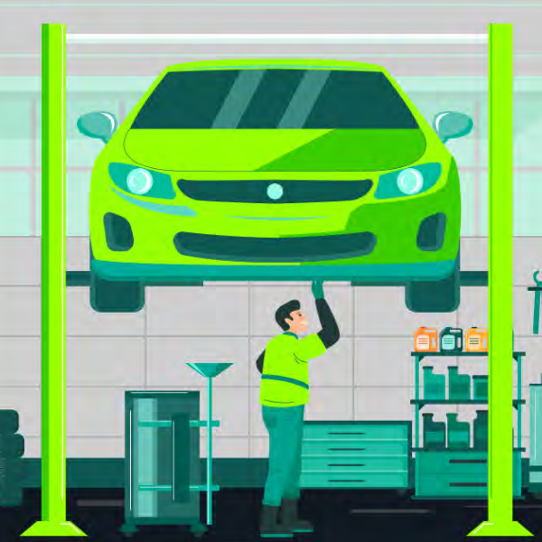 Ilustração Mecânicos Acha Ruídos